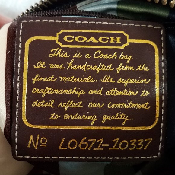 Coach Legacy Signature Khaki purse - Picture 4 of 16